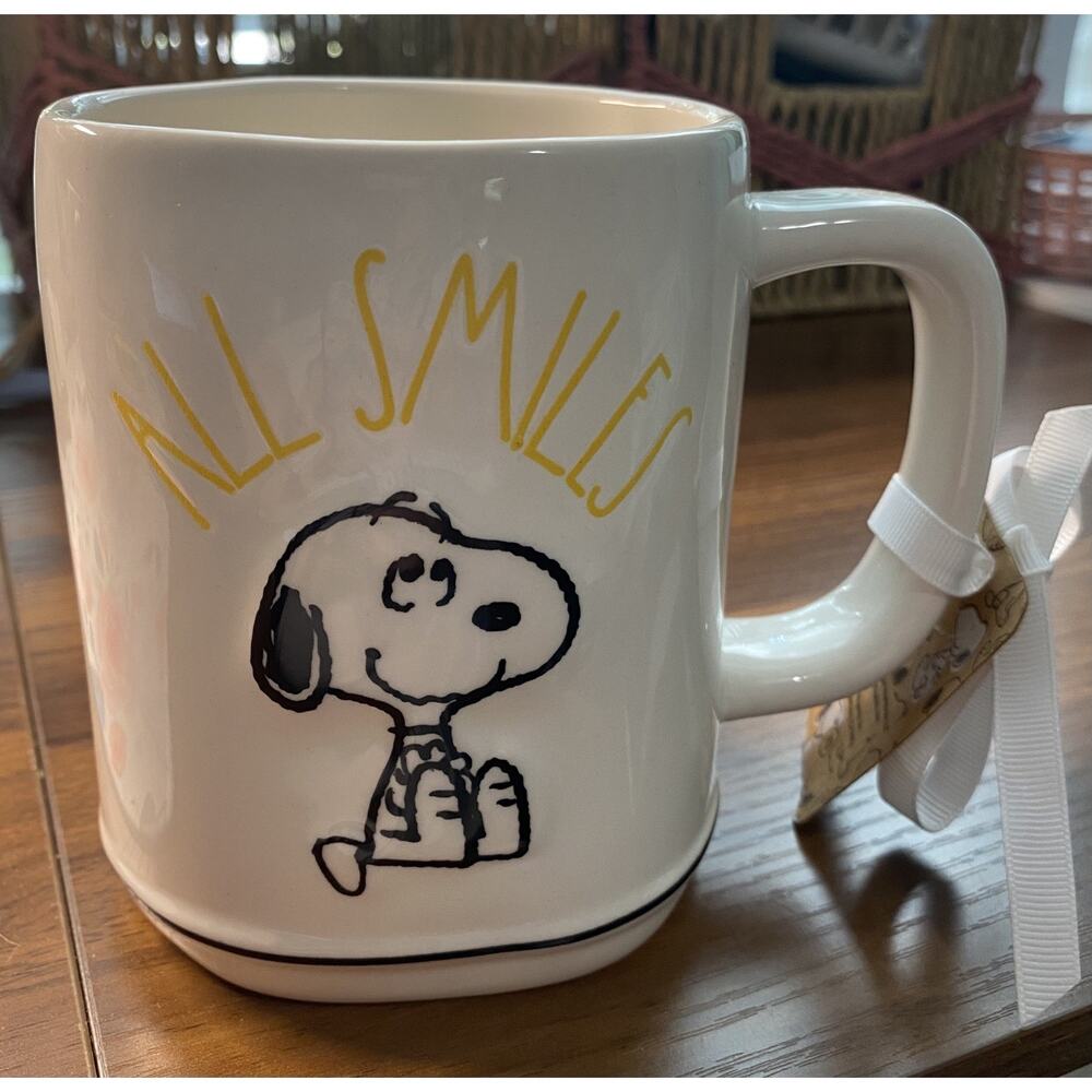 Peanuts x Rae Dunn Magenta Snoopy All Smiles Mug NWT New